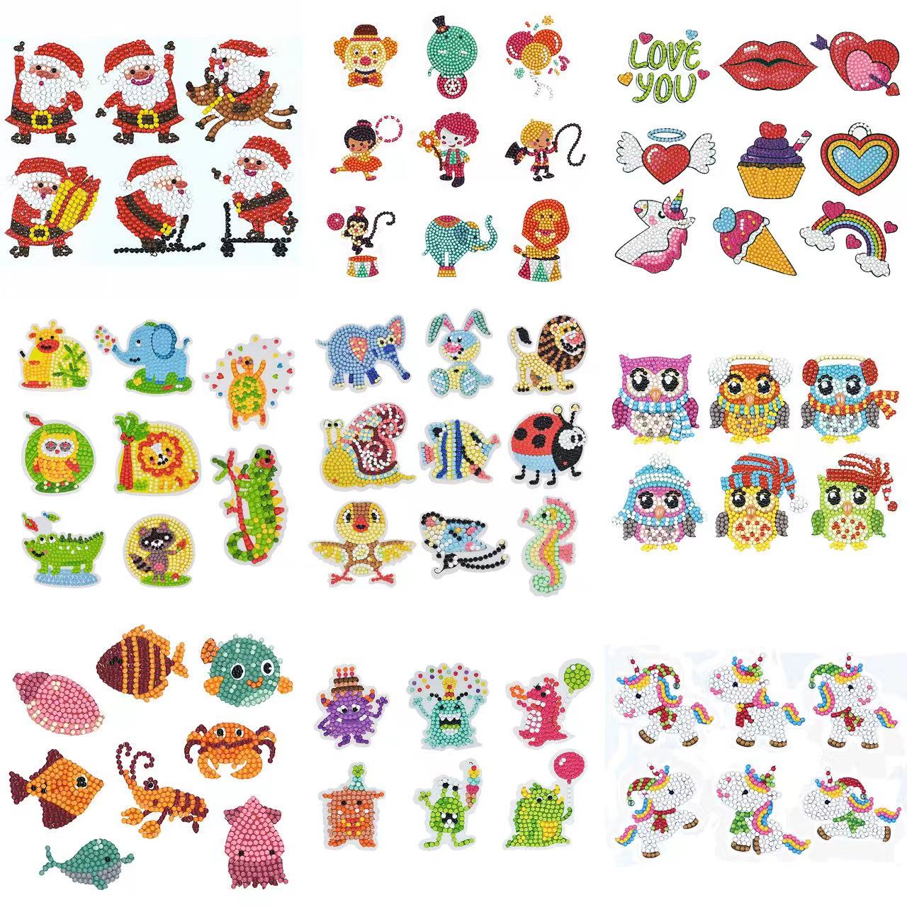 Resin Art For Kids - Diamentowe naklejki malarskie 5D DIY Cartoon