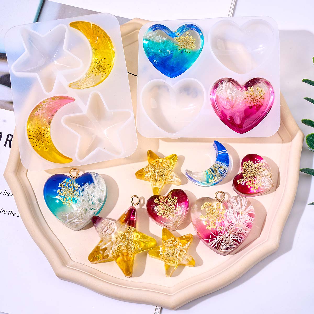 Resin Art Heart - Forma silikonowa do odlewania żywicy epoksydowej