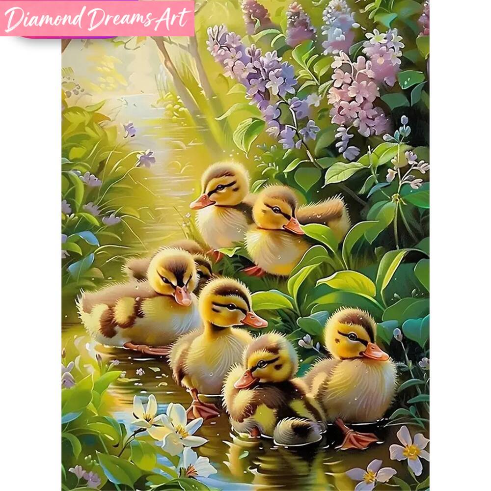 Resin Art For Kids - Bezramkowy, 5D DIY Diamentowy Obrazek Kaczka
