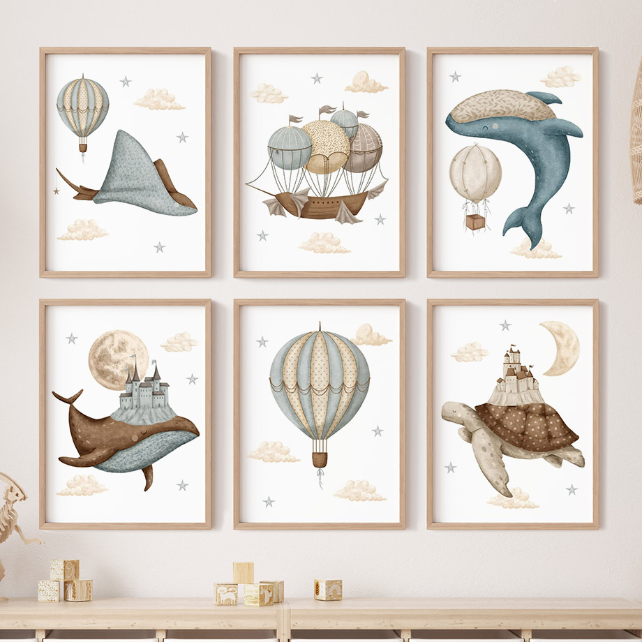 Resin Art For Kids - Wieloryb, żółw, zamek, balon, nordyckie dekoracje