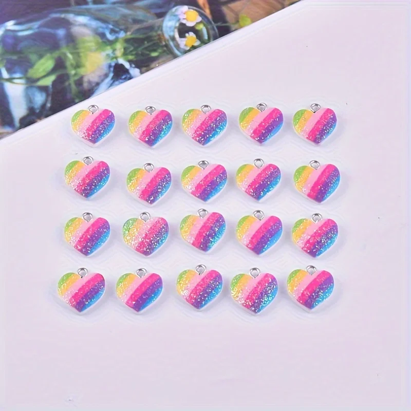 10 szt. Kolorowe zawieszki z ż – Resin Art Heart recenzja i cena