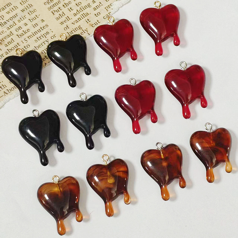 10 szt. Zawieszki z żywicy w k – Resin Art Heart recenzja i cena