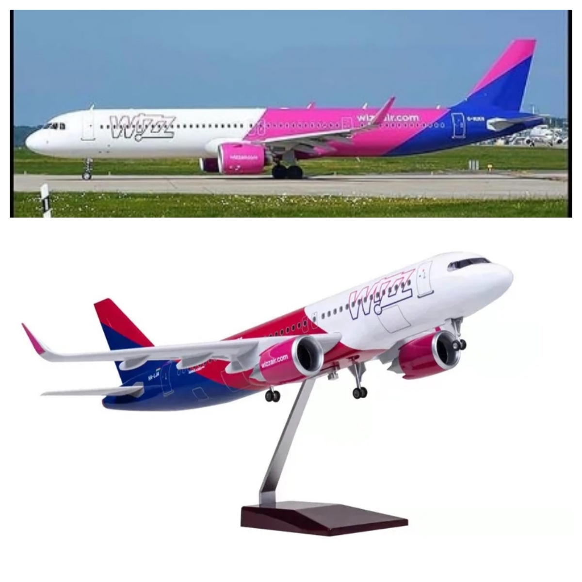 Model samolotu Wizzair 47cm 1/ – Resin Art For Kids recenzja i cena