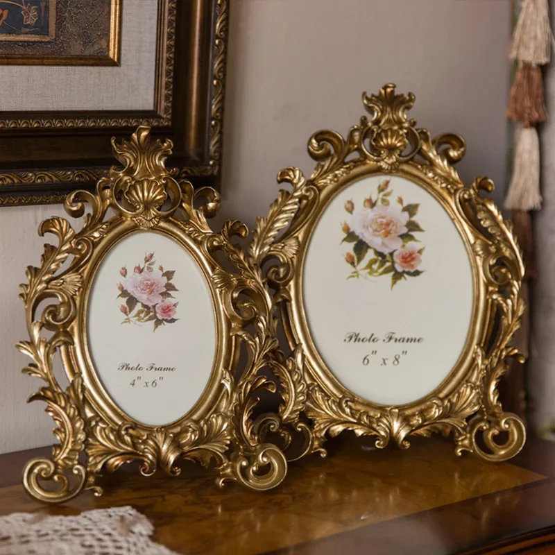 Retro Złota Owalna Ramka na Zd – Resin Art Gift For Wedding recenzja i cena